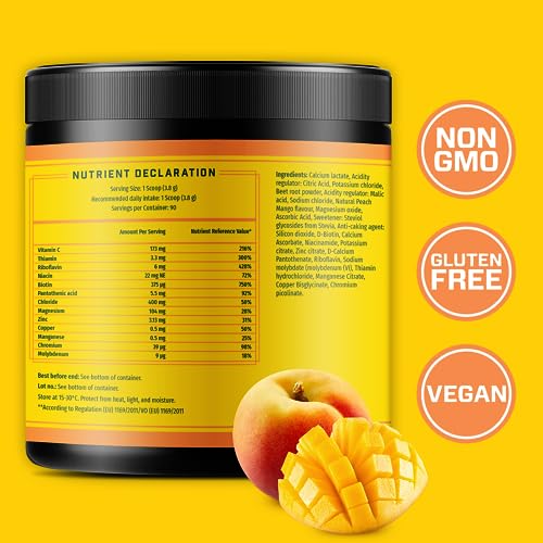 Key Nutrients Electrolytes Powder - Tropical Peach Mango Drink Mix 90 Servings KEY NUTRIENTS uk supplements