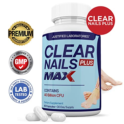 Justified Laboratories (3 Pack) Clear Nails Plus Max Pills 40 Billion CFU Probiotic 60 Caps Justified Laboratories uk supplements