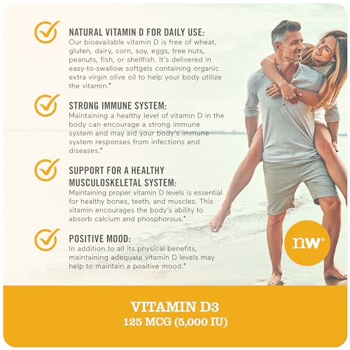 NatureWise Vitamin D3 5000iu (125 mcg) Healthy Muscle Function, and Immune Support NatureWise uk supplements