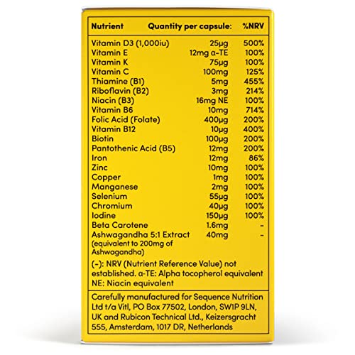 Vitl Female Multivitamin & Minerals Supplement - 30 Vegan Capsules - 21 Essential Active VITL uk supplements