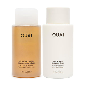 OUAI Detox Shampoo & Thick Hair Conditioner Bundle - Clarifying Shampoo for Build Up, Dirt, Oil, Product and Hard Water & Moisturizing Conditioner for Thick Hair (2 Count) OUAI uk supplements