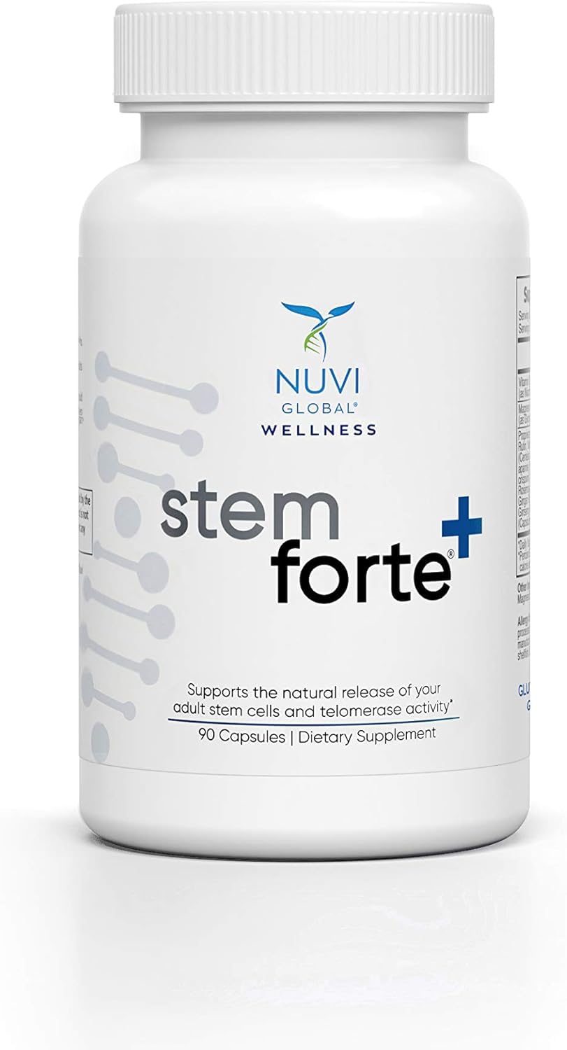 NuVi Global Stemforte Plus Stem Cell and Telomere Supplements – Cell Regeneration, Cell Growth & Telomere Support for Healthy Aging & Cellular Health – 90 Capsules for Men & Women NuVi Global uk supplements