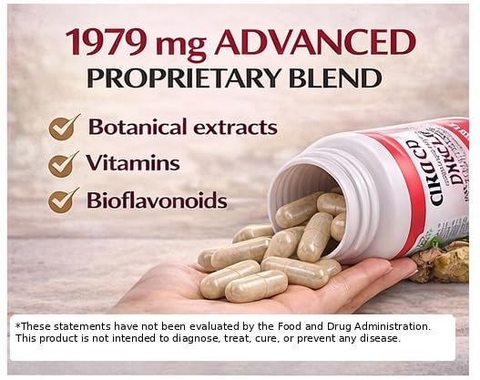 Circulation & Vein Support Supplement - Vitamins E & B3, Ginkgo Biloba, Horse Chestnut, Gotu Kola, Grape Seed, Butcher's Broom & Citrus Bioflavonoids - 1979 mg Formula - 90 Capsules - 30 Days Supply. Main Products uk supplements