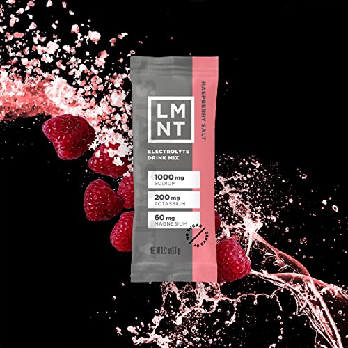 LMNT Zero-Sugar Electrolytes - Raspberry Salt - Hydration Powder Packets | No Dodgy Drink LMNT uk supplements