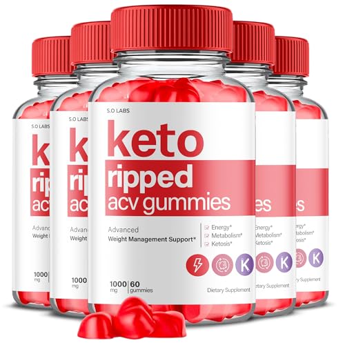 (5 Pack) Keto Ripped ACV Gummies, Keto Ripped ACV Gummies Advanced Weight Loss S.O Labs uk supplements