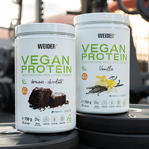 Weider Vegan Protein (750g) Vanilla Flavour. 23g Protein/dose, Pea Isolate (Pisane) & Rice Proteins Weider uk supplements