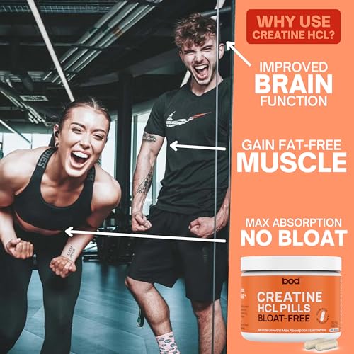 Creatine HCL Pills - Muscle Growth, Endurance, No Bloat, No Load, Not Flavored Goba Tea uk supplements