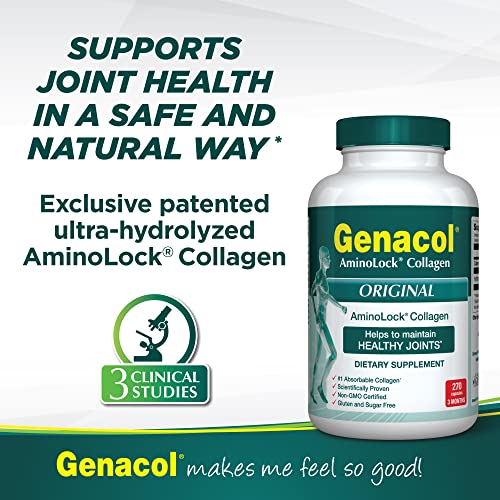 GENACOL Joint Supplement Collagen Pills for Joint Support - 270 Premium Collagen Genacol uk supplements