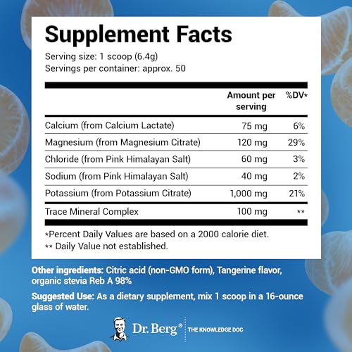 Dr. Berg Hydration Keto Electrolyte Powder - Enhanced w/ 1,000mg of Potassium Dr. Berg Nutritionals uk supplements