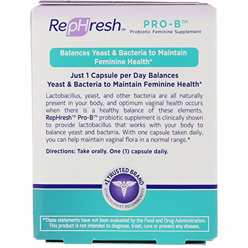 RepHresh Pro-B Vaginal Probiotic Feminine Supplement One Bottle 30 Count Rephresh uk supplements