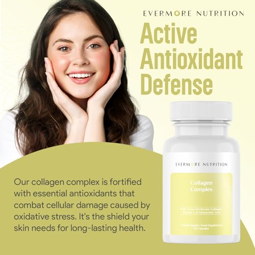 EVERMORE NUTRITION Grass Fed Collagen Complex with Hyaluronic Acid, Vitamin C and Active Peptides EVERMORE NUTRITION uk supplements