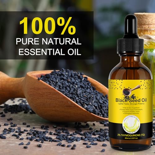 2 Pack Black Seed Oil, Organic Cold Pressed Unrefined Black Seed Oil, Pure Natural Black BDBFZCFP uk supplements