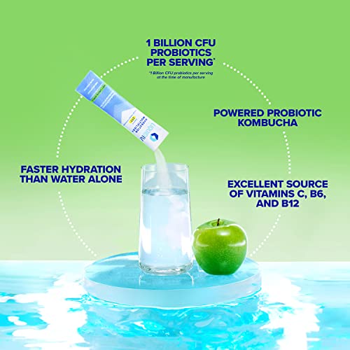 Liquid I.V. Hydration Multiplier + Probiotic Kombucha - Tart Green Apple - Hydration Powder Liquid I.V. uk supplements