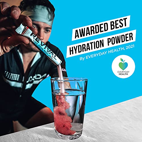 Revival Rapid Rehydration Electrolytes Powder - High Strength Vitamin C, B1, B3, B5, B12 Revival Shots uk supplements