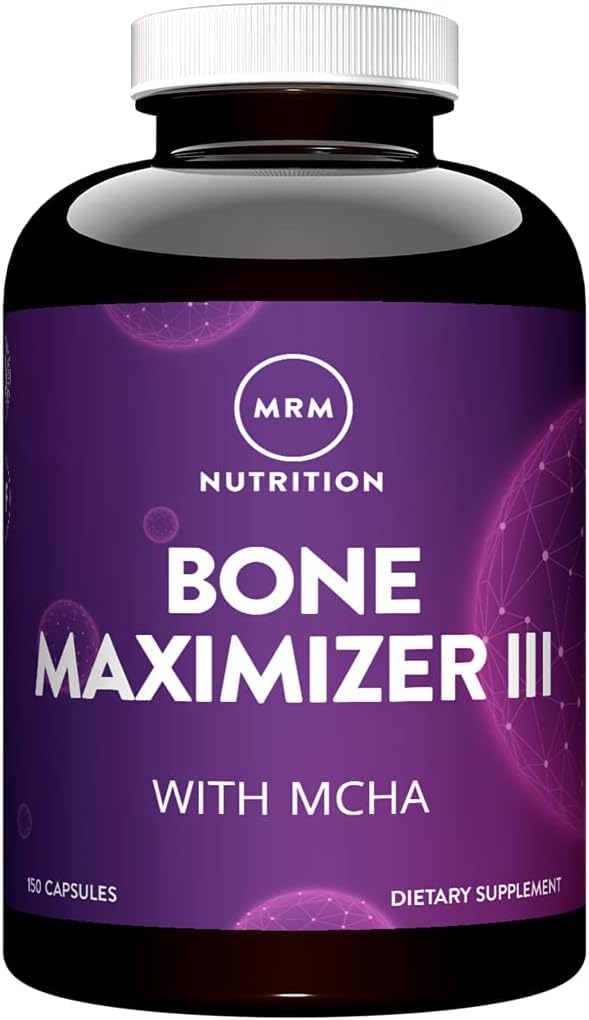 MRM Nutrition Bone Maximizer® III | with MCHA + Vitamin D3 + Vitamin K2 | Bone Health | High Potency | Key Vitamins and Minerals for Bones | 50 Servings MRM uk supplements
