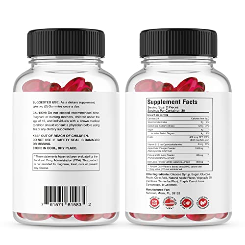 Nutrocell Simpli Health ACV Ketos Gummies Keto Apple Cider Vinegar 1050mg Nutrocell uk supplements