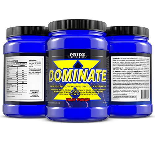 Pride Nutrition Dominate X Pre Workout Supplement - 500g Nitric Oxide & Creatine Pre Pride Nutrition uk supplements