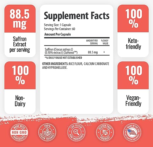 1 Body Saffron Extract 8825 – Antioxidant & Mood Support Saffron Supplement 1 Body uk supplements