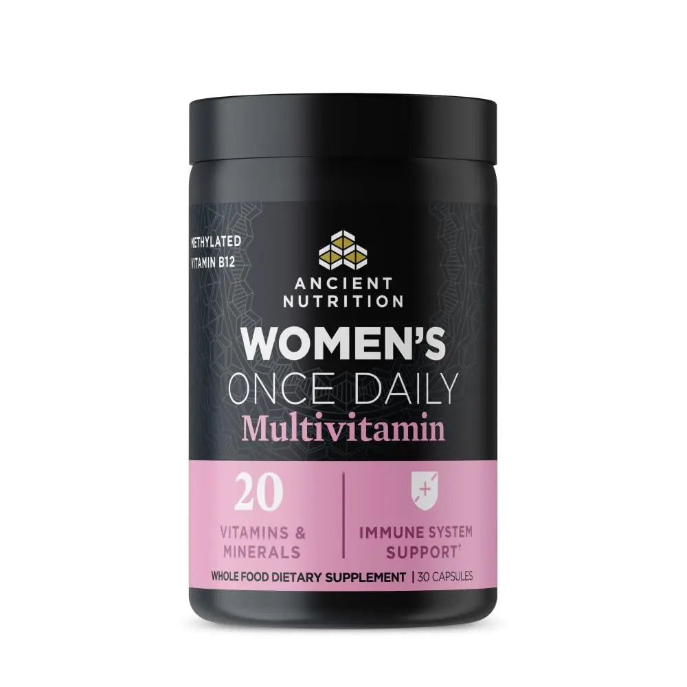 Ancient Nutrition Multivitamin for Women, Women's Once Daily Supplement, Methlyated Vitamin B, C, K2, Magnesium, Folate & Iron, Supports Bone Health, 30 Count Ancient Nutrition uk supplements