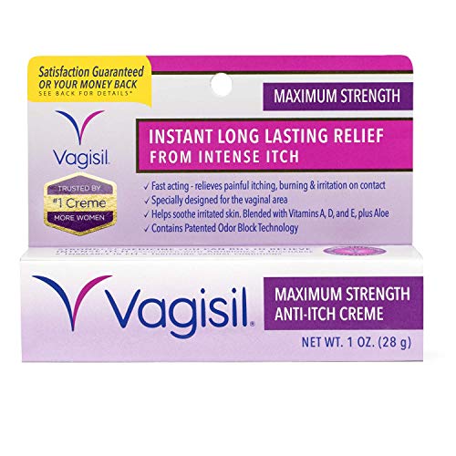 Vagisil Maximum Strength Feminine Anti-Itch Cream with Benzocaine for Women, Helps Relieve Yeast Vagisil uk supplements