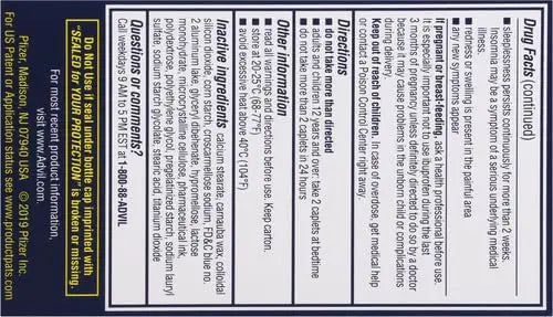 Advil PM Pain Reliever and Nighttime Sleep Aid, Pain Medicine with Ibuprofen for Pain Relief and Diphenhydramine Citrate for A Sleep Aid - 120 Coated Caplets (Pack of 2) Advil uk supplements