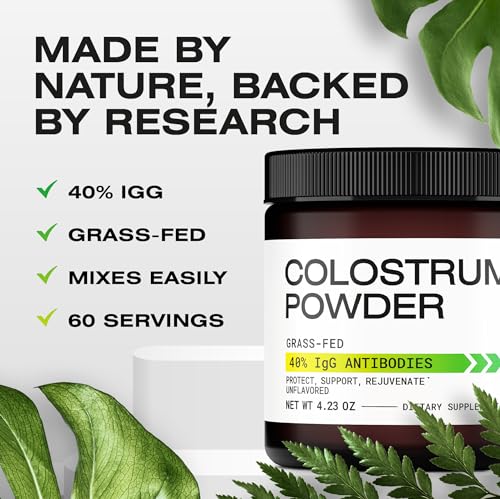 Colostrum Powder - Grass-Fed 40% IgG Colostrum Supplement Powder - Bovine Ascanium uk supplements