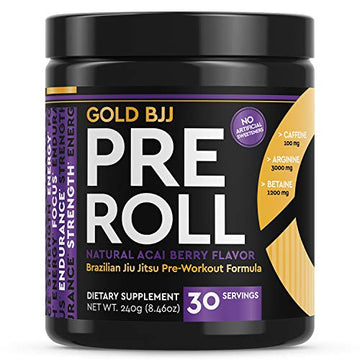 Gold BJJ PreRoll - Jiu Jitsu Pre Workout Supplement for Energy, Focus, and Endurance Gold BJJ uk supplements