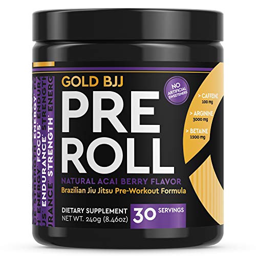 Gold BJJ PreRoll - Jiu Jitsu Pre Workout Supplement for Energy, Focus, and Endurance Gold BJJ uk supplements