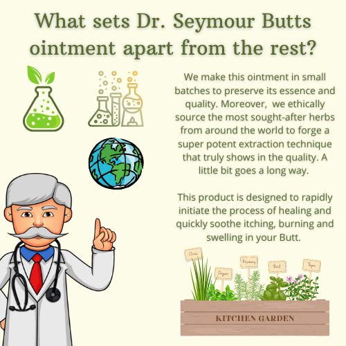 Dr. Seymour Butts All-Natural Hemorrhoid Care Cream – with 10 Botanicals Including Witch Hazel, Calendula & Horse Chestnut – Soothing Relief for Burning, Itching & Irritation. Dr. Seymour Butts uk supplements
