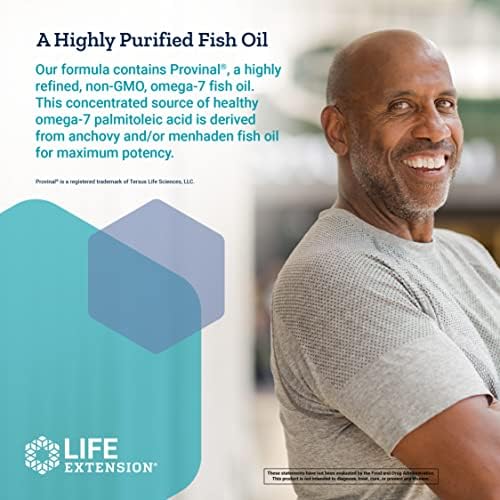 Provinal Purified Omega-7 - Daily Essential Omega 7 Fatty Acids Supplement, Palmitoleic Life Extension uk supplements