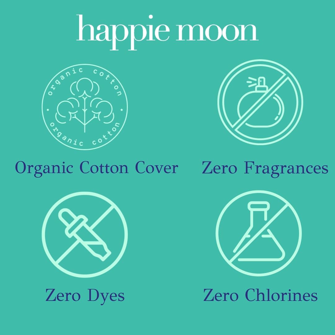 happie moon Tween and Teen Pads | Small Organic Cotton Cover Period Pads | Ultra Thin Cotton Pads Happie Moon uk supplements