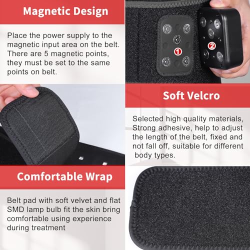 TUOYR Cordless Red Light Therapy Belt for Back Pain Relief with 10000mAH Power Bank TUOYR uk supplements