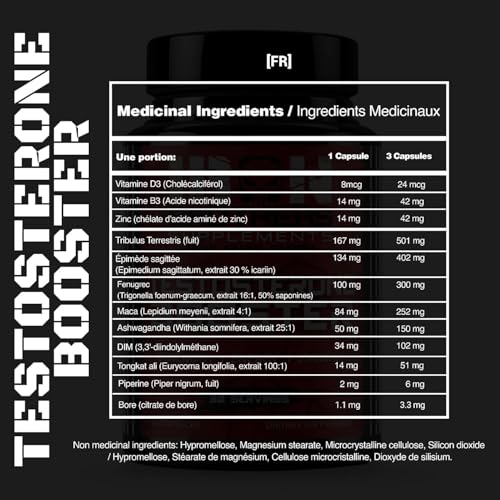 Iron Brothers Men’s Testosterone Support Supplement – Tribulus, Tongkat Ali, Ashwagandha & DIM – Daily Performance & Vitality Formula – with Fenugreek & Zinc – 30 Day Cycle – 90 Capsules Iron Brothers Supplements uk supplements