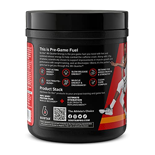 Six Star 4th Quarter Energy Preworkout for Men & Women with Caffeine, Betaine, Taurine Six Star uk supplements