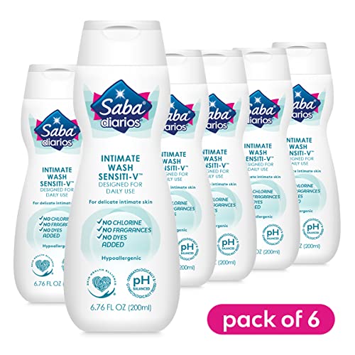 Saba Sensiti-V Intimate Wash, Feminine Hygiene Wash, 6.76 fl oz (Pack of 6) Saba uk supplements