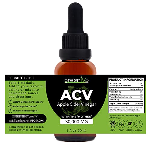 GreenIVe ACV Drops Apple Cider Vinegar Tincture with The Mother Weight Management GreenIVe uk supplements