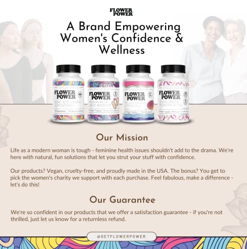 Flower Power 'Divine Vagine' Blend - 30 ct for Balance Urinary Tract Infection, V Health Support for Women Flower Power uk supplements