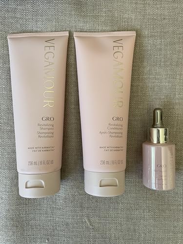 Vegamour GRO Essentials Kit Includes GRO Revitalizing Shampoo & Conditioner and GRO Hair Serum for Thinning Hair VEGAMOUR uk supplements