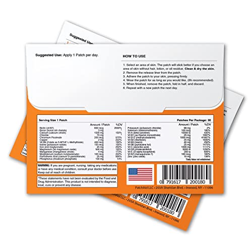 Multi Plus Topical Patch by PatchAid (White) - Pack of 1 Patch Aid uk supplements