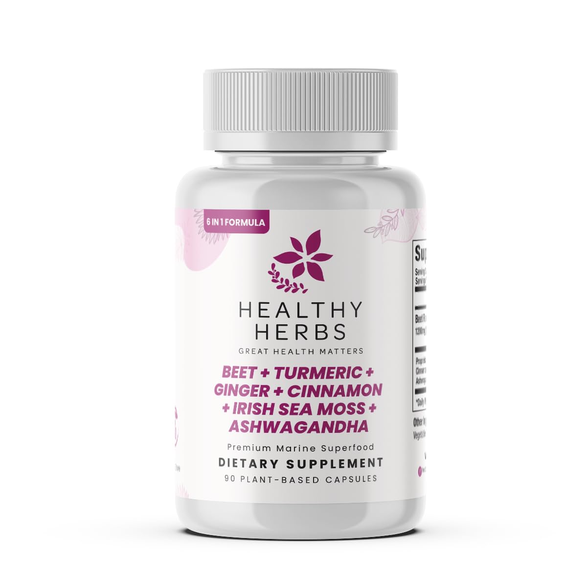 Healthy Herbs Wildcrafted Sea Moss Capsules | 1950mg BATCG-6 "Heart Complex Advanced Sea Moss Superblend | US-Made, Vegan, Non-GMO, Easy-Swallow (90 Capsules) Healthy Herbs uk supplements