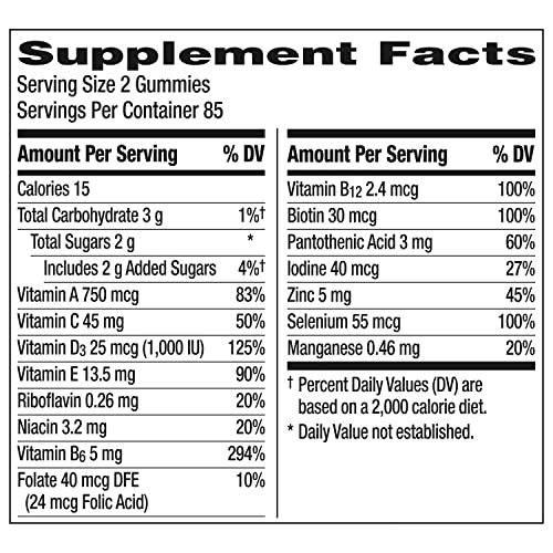 Centrum MultiGummies Gummy Multivitamin for Men, Multivitamin/Multimineral Supplement with Selenium Centrum uk supplements