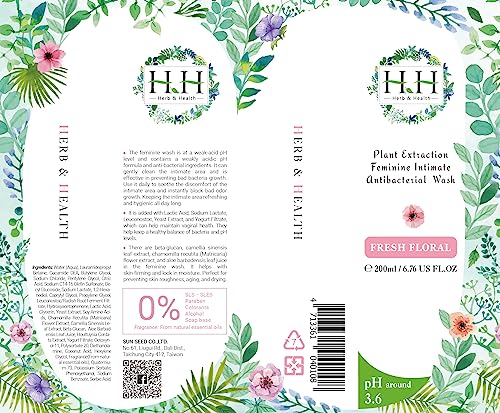 Feminine Wash+Panties Stain Remover Detergent - Natural Essential Oil Scent Vaginal Wash Women HH Herb & Health uk supplements