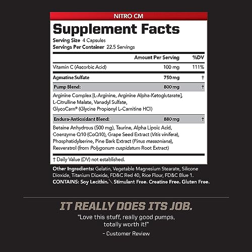 PMD Sports Nitro cm - Nitric Oxide with Agmatine Pre Workout Supplement - Muscle PMD uk supplements