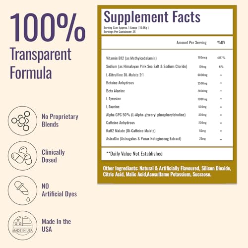 Forze Pre Workout Powder, Beta Alanine, L-Taurine & Dual-Source Caffeine for Sustained Forze uk supplements