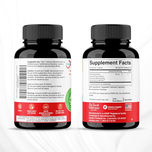 Sandhu's Uripac 35 Vegetarian Capsules with 9X High Strength 240mg Cranberry Sandhu's uk supplements