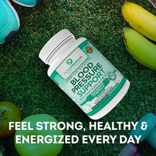 PurePremium Blood Pressure Support Supplement with Hawthorn, Hibiscus & Garlic Extract PurePremium Supplements uk supplements