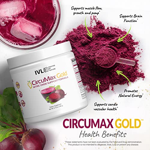 IVL - CircuMax Gold - Nitric Oxide Supplement Powder Boost - Organic Beets - Beetroot IVL uk supplements