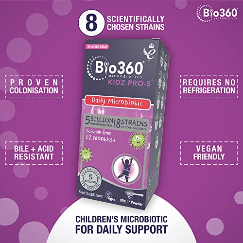 Natures Aid Bio360 Kidz Pro-5 (5 Billion Bacteria) from Natures Aid, Children's Microbiotic natures aid uk supplements