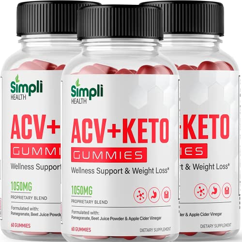 Nutrocell Simpli Health ACV Ketos Gummies Keto Apple Cider Vinegar 1050mg Nutrocell uk supplements